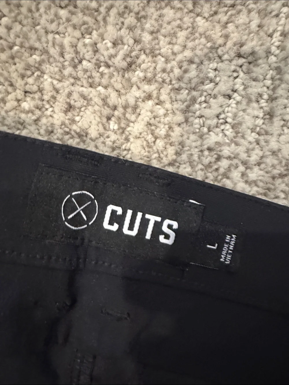 Cuts Clothing Men's Black Stretch Tapered Pants